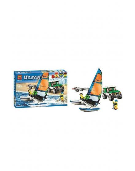 Конструктор Bela 10647 Внедорожник с прицепом для катамарана, аналог Lego 210 SK017 SHK Gift