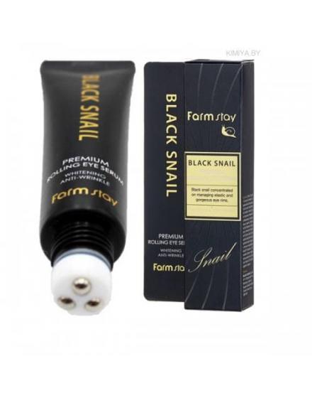 Премиум Сыворотка Для Кожи Вокруг Глаз С Черной Улиткой Black Snail Premium Rolling Eye Serum 25г 5585 FarmStay (Корея)