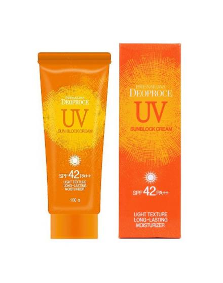 Крем Солнцезащитный Для Лица И Тела Premium UV Sunblock Cream SPF42/PA++ 100г 5578 Deoproce (Корея)