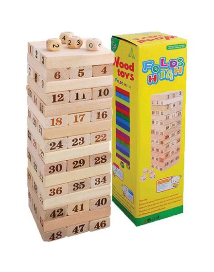 Игра Jenga Game Цифры 48 Детали Из Дерева SK9690 SHK Gift