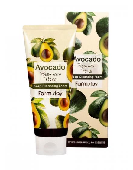 Очищающая Пенка С Экстрактом Авокадо Avocado Premium Pore Deep Cleansing Foam 5522 FarmStay (Корея)