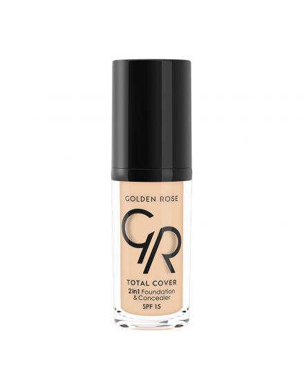 Тональный Крем-Корректор Total Cover 2in1 Foundation & Concealer №07-3366 Golden Rose