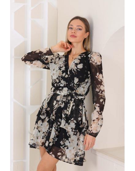 Женское Шифоновое Двубортное Платье 1576-4 Boutiqua