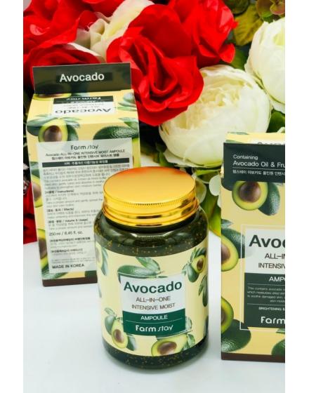 Сыворотка Для Лица Avocado All-in-one Intensive Moist Ampoule 250г 5584 FarmStay (Корея)