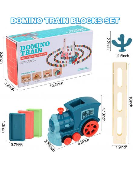 Интерактивный Поезд Домино Domino Train, Паравозик домино электронная SK3077