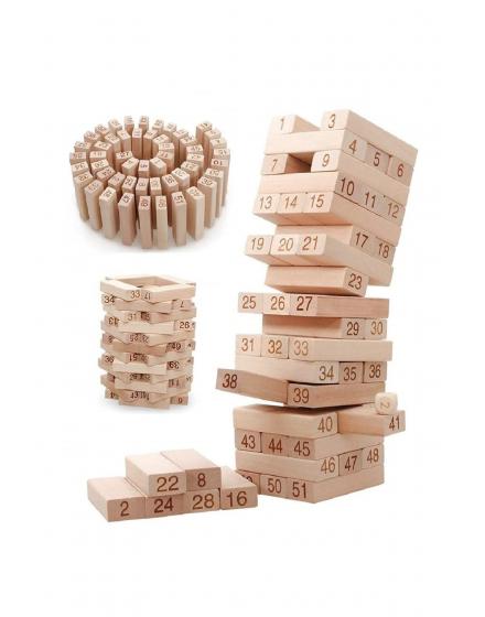 Игра Jenga Game Цифры 54 Детали Из Дерева SK9690 SHK Gift