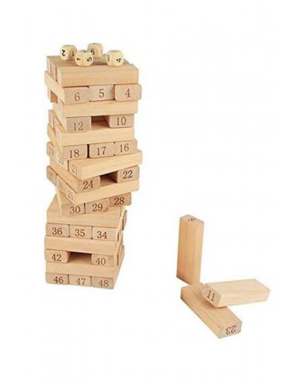 Игра Jenga Game Цифры 54 Детали Из Дерева SK9690 SHK Gift