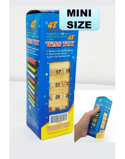 Игра Jenga Game Цветной 54 Детали Из Дерева SK9690 SHK Gift