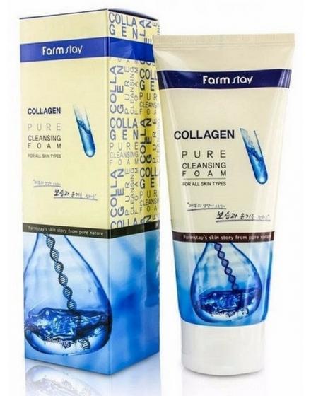 Пенка Очищающая С Коллагеном Collagen Pure Cleansing Foam 5520 FarmStay (Корея)