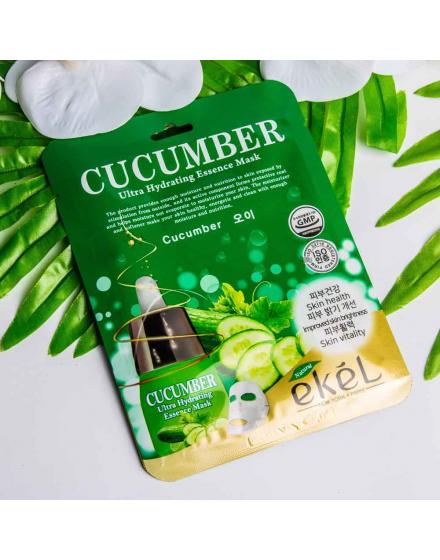 Тканевая Маска С Экстрактом Огурца Cucumber Ultra Hydrating Essence Mask 5534 Ekel (Корея)