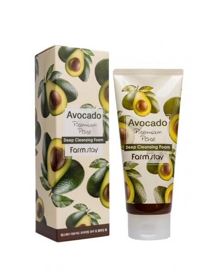 Очищающая Пенка С Экстрактом Авокадо Avocado Premium Pore Deep Cleansing Foam 5522 FarmStay (Корея)