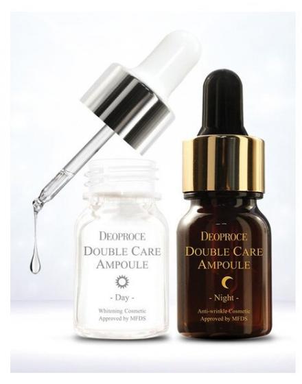 Антивозрастная сыворотка для лица Double Care Ampoule Day 13г+13г 5582 Deoproce (Корея)