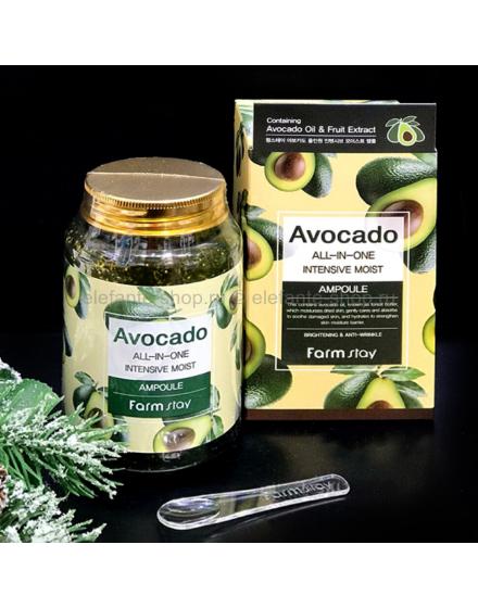 Сыворотка Для Лица Avocado All-in-one Intensive Moist Ampoule 250г 5584 FarmStay (Корея)